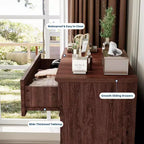 Commode haute à 4 tiroirs style rustique, commode en bois rustique avec poignées en métal, armoire de rangement pour chambre, salon, couloir