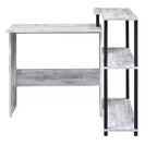 Bureau d'ordinateur moderne Okak avec 3 étagères, bureau de travail avec grand plateau, bureau debout pour bureau, salle de lecture, chambre à coucher