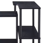 Bureau d'ordinateur moderne Okak avec 3 étagères, bureau de travail avec grand plateau, bureau debout pour bureau, salle de lecture, chambre à coucher