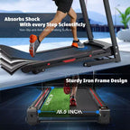 Tapis roulant pliable FYC 3,5 CV d'une capacité de 150 kg avec inclinaison, tapis roulant électrique portable pour la maison