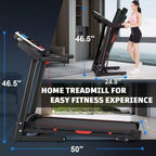 Tapis roulant pliable FYC 3,5 CV d'une capacité de 150 kg avec inclinaison, tapis roulant électrique portable pour la maison