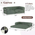 COZONY Convertible Corduroy Sleeper Sofa Bed, 3-Seater Foldable Futon, No Assembly Floor Couch