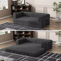 COZONY Convertible Corduroy Sleeper Sofa Bed, 3-Seater Foldable Futon, No Assembly Floor Couch