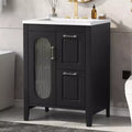 Bathroom Vanity With Top Sink, Bathroom Storage Cabinet WithDrawers Door, Freestanding Single Sink Vanity For Apartment