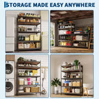 COZONY Heavy Duty Storage Shelves 5-Tier Adjustable Metal Shelving Unit Boltless Assembly High Capacity for Garage Basement Pantry