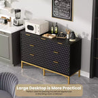 Commode moderne à 7 tiroirs pour chambre à coucher, armoire, tiroirs profonds, plateau large, longue commode en bois pour salon, couloir, blanc