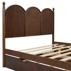 Queen Storage Bed with Twin XL Trundle, Wood Queen Size Platform Bed with 2 Storage Drawers