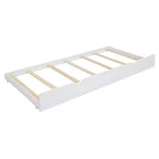 Queen Storage Bed with Twin XL Trundle, Wood Queen Size Platform Bed with 2 Storage Drawers