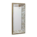 MAYEERTY 20 x 12 Antique Rectangle Mirror with Floral Accents, Wall Mirror for Living Room Hanging, Silver