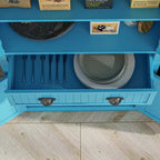 Meuble de Rangement de Cuisine, Buffet avec 4 Portes et 3 Étagères Réglables, Grand Tiroir Central, 72 po