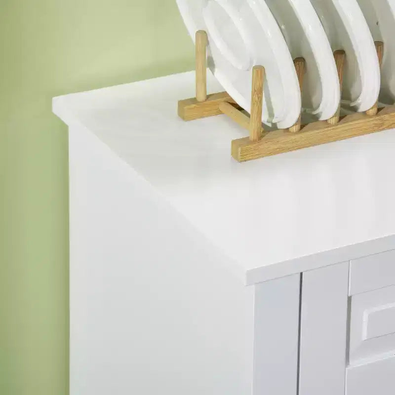 Meuble buffet/bahut, Buffet d'appoint moderne avec 2 tiroirs et étagères réglables, Meuble d'entrée