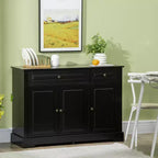 Meuble buffet/bahut, Buffet d'appoint moderne avec 2 tiroirs et étagères réglables, Meuble d'entrée