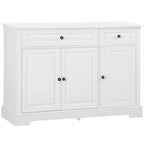 Meuble buffet/bahut, Buffet d'appoint moderne avec 2 tiroirs et étagères réglables, Meuble d'entrée