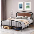 Platform Bed Frame with Wooden Headboard - Heavy Duty Metal Frame, No Box Spring Needed, Noise Free, Easy Assembly, Walnut Brown, FULL