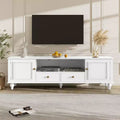 Bestier 70.9 Inch TV Stand for TVs up to 80 Inches with Open Compartment, TV Storage Cabinet with 2 Drawers, 5 Solid Legs for Living room