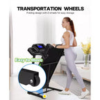 Tapis de course pliable FYC 330 lb capacité de poids 3.5 CV pour la maison avec inclinaison Tapis de course électrique portable