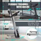 Tapis de course électrique pliable FYC pour la maison, 2,5 CV silencieux 12 km/h avec capteur de fréquence cardiaque et écran LCD
