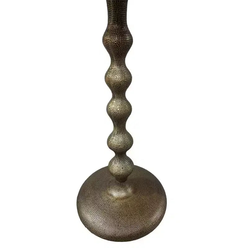 Table d'appoint ronde Royal Hampton de 22 po – Aluminium moulé laiton antique à texture martelée pour petits espaces