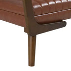 Banc rembourré en bois d'hévéa GDFStudio Indra mi-siècle moderne 52