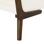 Banc rembourré en bois d'hévéa GDFStudio Indra mi-siècle moderne 52