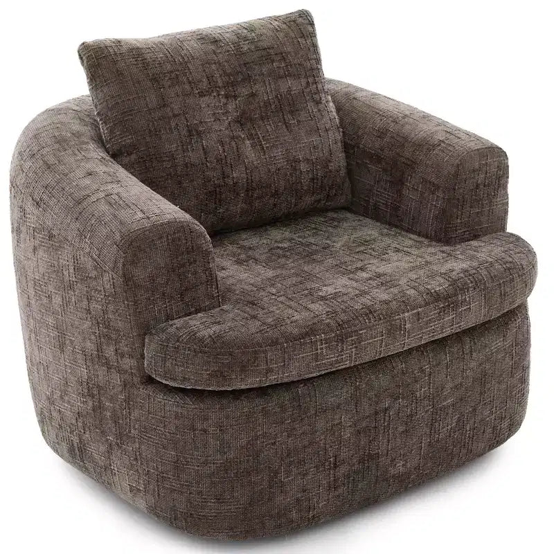 Fauteuil pivotant Merax 360° avec dossier capitonné et double coussin moelleux