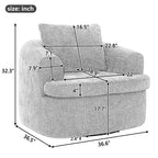 Fauteuil pivotant Merax 360° avec dossier capitonné et double coussin moelleux