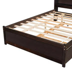 Cadre de lit double Bellemave avec lit gigogne et tête de lit de rangement, lit gigogne double avec bibliothèque pour enfants, lit bibliothèque pour adolescents, adultes