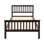 Cadre de lit plateforme double en bois avec tête et pied de lit pour enfants garçons filles adolescents adultes
