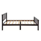 Cadre de lit plateforme double en bois avec tête et pied de lit pour enfants garçons filles adolescents adultes