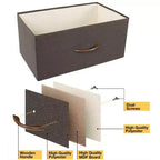 Commode large Sorbus à 8 tiroirs - Unité de rangement avec cadre en acier, plateau et poignée en bois, bacs en tissu - Idéale pour désencombrer la maison