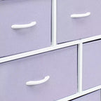 Commode large Sorbus à 8 tiroirs - Unité de rangement avec cadre en acier, plateau et poignée en bois, bacs en tissu - Idéale pour désencombrer la maison