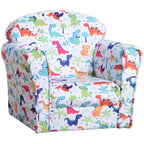 Canapé pour enfants et tout-petits Whisen, canapé pour enfants, fauteuil pour tout-petits recouvert de flanelle avec motif dinosaure - Multicolore