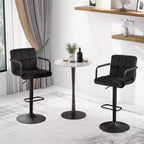 Tabourets de bar réglables Furniliving avec dossier, lot de 2, tabourets de bar pivotants en velours à 360°, tabourets de comptoir à double couture pour cuisine/bar