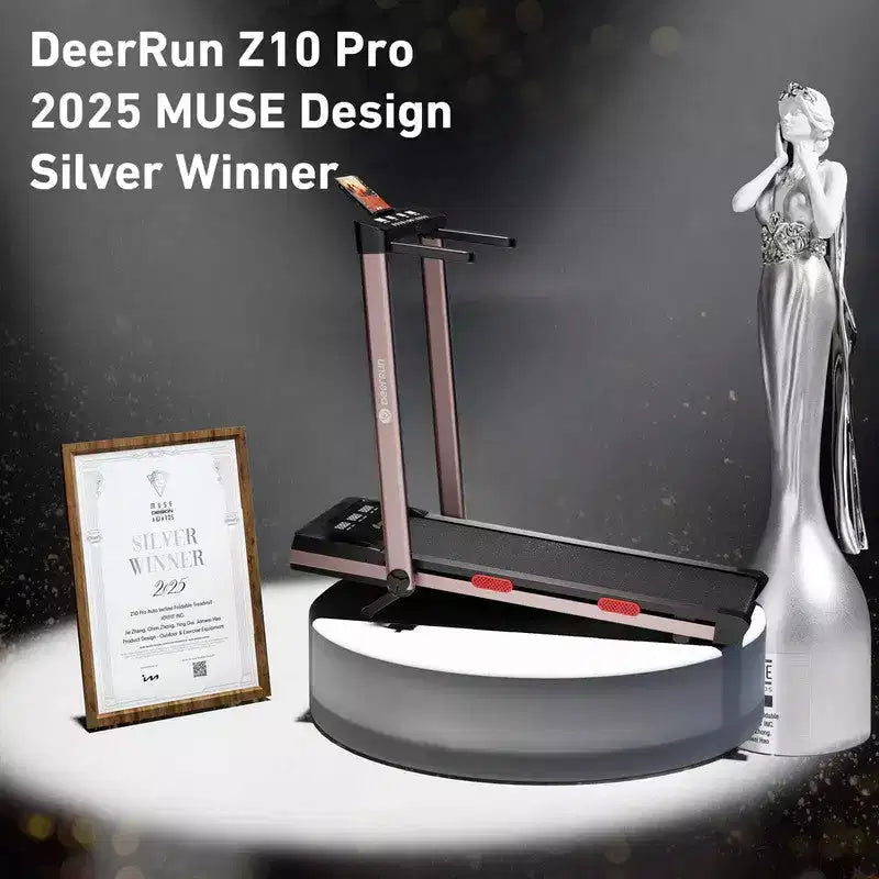 Tapis de Course Pliable 2 en 1 DeerRun Z10 Pro Muse avec Télécommande, Inclinaison Automatique 12%