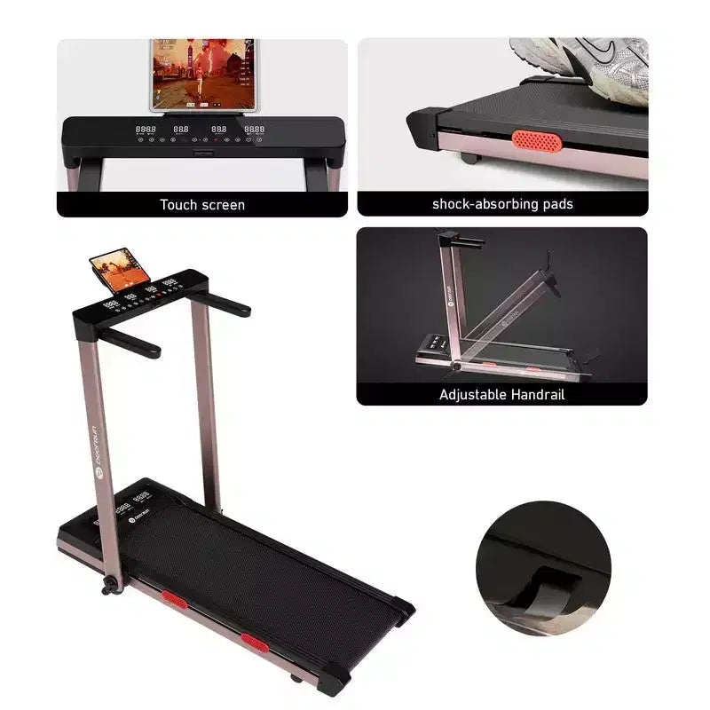 Tapis de Course Pliable 2 en 1 DeerRun Z10 Pro Muse avec Télécommande, Inclinaison Automatique 12%