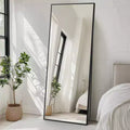 Bestier Full Length Mirror with Stand, 71 Floor Mirror with Aluminum Alloy Frame, Free Standing or Wall-Mounted Full Body Mirrors for Living Room