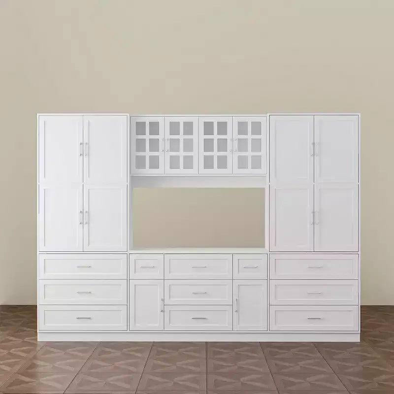 Meuble de rangement grande capacité Famapy avec 2 étagères réglables et 11 tiroirs, organisateur de placard pour chambre et salon