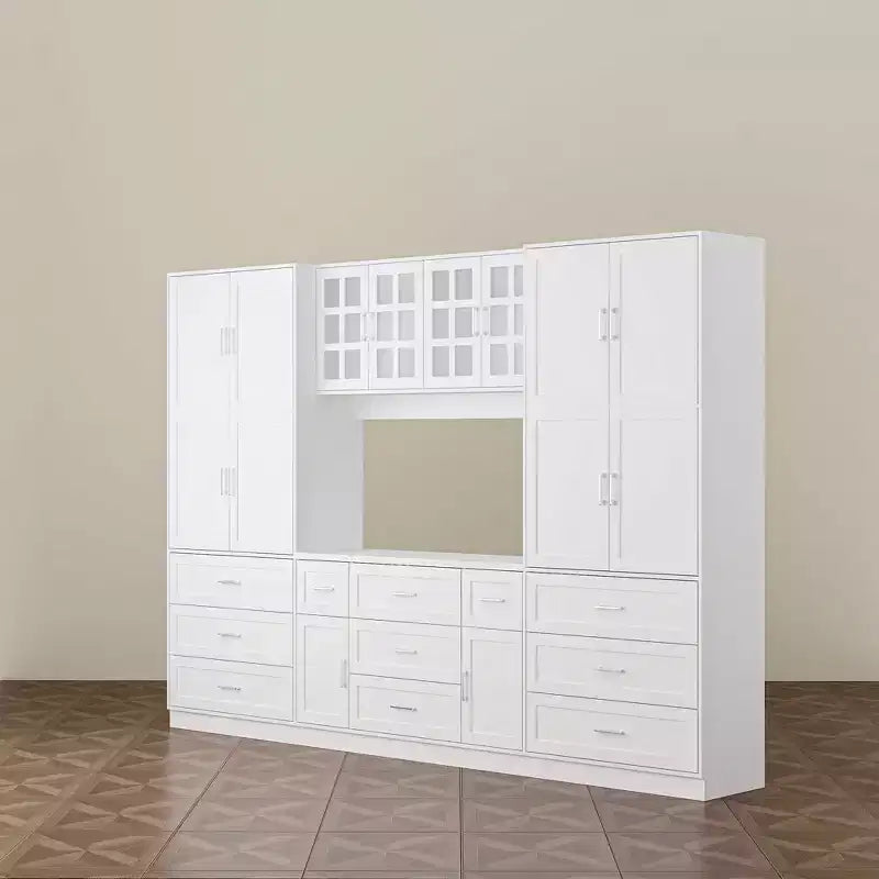 Meuble de rangement grande capacité Famapy avec 2 étagères réglables et 11 tiroirs, organisateur de placard pour chambre et salon