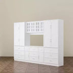 Meuble de rangement grande capacité Famapy avec 2 étagères réglables et 11 tiroirs, organisateur de placard pour chambre et salon