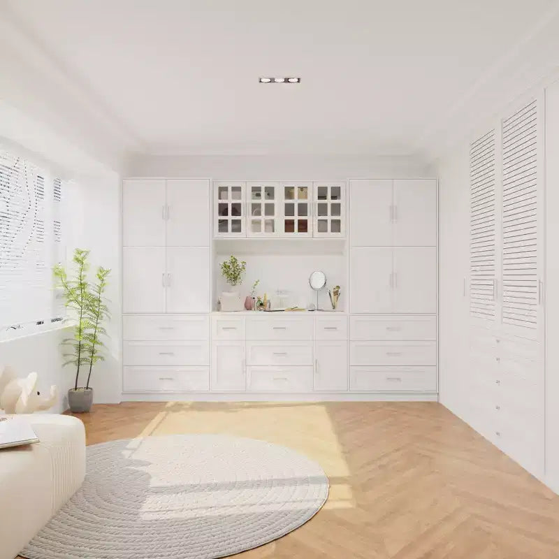 Meuble de rangement grande capacité Famapy avec 2 étagères réglables et 11 tiroirs, organisateur de placard pour chambre et salon