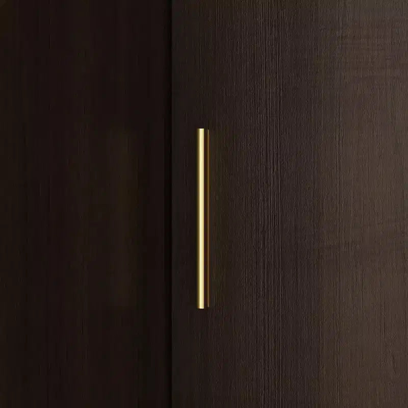 Famapy Armoire d'angle moderne avec deux tringles de suspension et tiroirs, construction robuste, solution de rangement peu encombrante pour chambre à coucher et au-delà