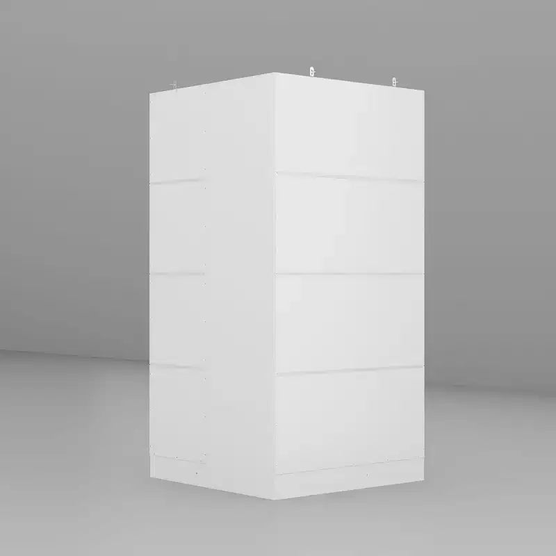 Famapy Armoire d'angle moderne avec deux tringles de suspension et tiroirs, construction robuste, solution de rangement peu encombrante pour chambre à coucher et au-delà