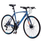 Whisen 28 Adult Hybrid Bike, Road Bike with 24-Speed Gear, Disc Brakes