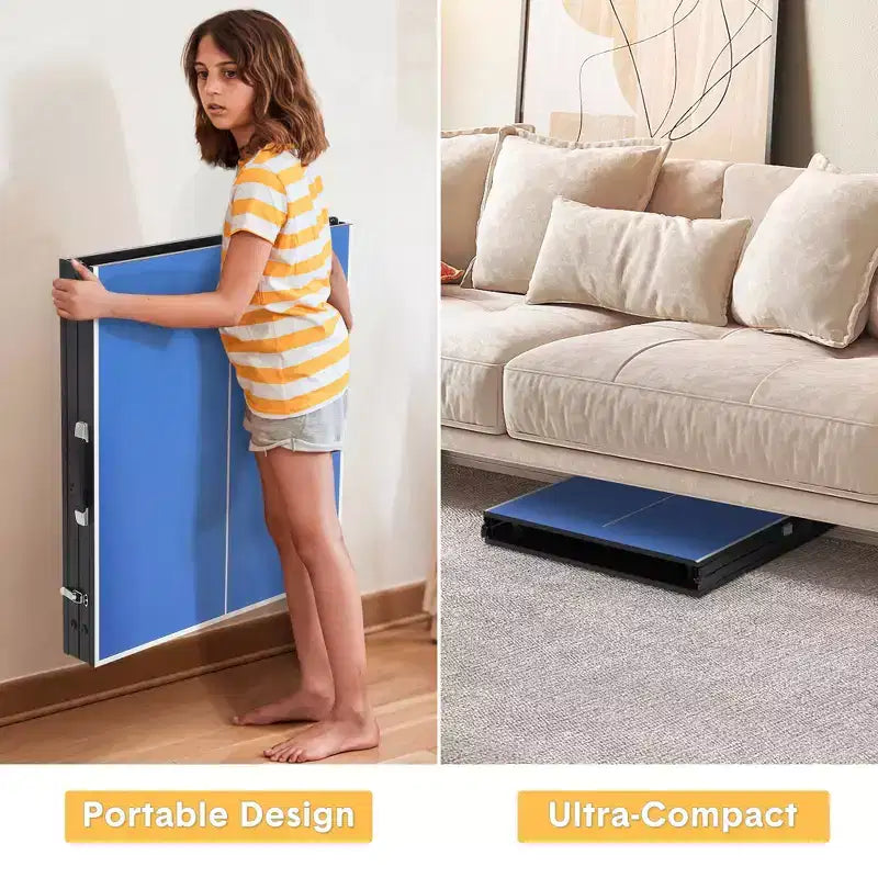 Table de tennis de table, table de ping-pong pliable pour une utilisation en intérieur et en extérieur