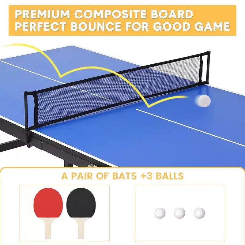 Table de tennis de table, table de ping-pong pliable pour une utilisation en intérieur et en extérieur