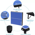 Table de tennis de table, table de ping-pong pliable pour une utilisation en intérieur et en extérieur