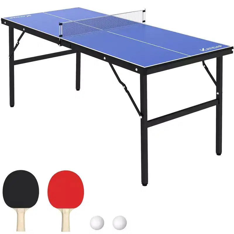 Table Tennis Table, Foldable Ping Pong Table Set for Indoor Outdoor Use