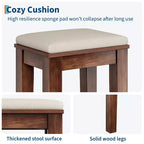 Makeup Vanity Desk,Makeup Vanity with Mirror and Lights & Power Outlet, Makeup Table with 2 Drawers, Cushioned Stool, Dressing Table with Glass Top