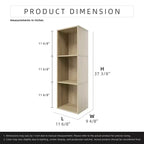 Homez Bibliothèque étagère à 3 niveaux en bois de 95,3 cm de haut
