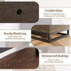 Meuble TV de style ferme Meuble TV gris avec pieds en métal robustes et étagères réglables Meuble multimédia en bois adapté aux salons et aux chambres